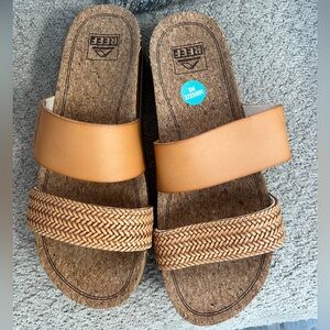Women’s Reef Brown Sandals with Woven Strap